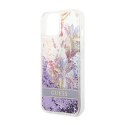 Guess Liquid Glitter Flower - Case for iPhone 14 Plus (Purple)