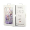 Guess Liquid Glitter Flower - Case for iPhone 14 Plus (Purple)