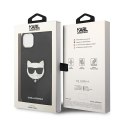 Karl Lagerfeld Saffiano Choupette Head Patch Case - Case for iPhone 14 Plus (Black)