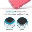 Speck Presidio Perfect-Clear + Ombre - Case for iPhone 15 Plus / 14 Plus with MICROBAN (Clear / Vintage Rose Fade)