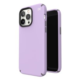 Speck Presidio2 Pro - Case for iPhone 14 Pro Max with MICROBAN coating (Spring Purple / Cloudgrey / White)