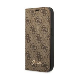 Guess 4G Metal Camera Outline Booktype Case - Case for iPhone 14 Pro (Brown)