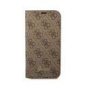 Guess 4G Metal Camera Outline Booktype Case - Case for iPhone 14 Pro (Brown)