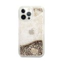 Guess Liquid Glitter Charms - Case for iPhone 14 Pro Max (Gold)