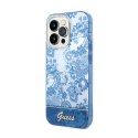 Guess Porcelain Collection - Case for iPhone 14 Pro Max (Blue)
