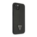 Guess Saffiano Triangle Logo Case - Case for iPhone 14 Plus (Black)