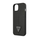 Guess Saffiano Triangle Logo Case - Case for iPhone 14 Plus (Black)