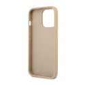 Guess Saffiano Triangle Logo Case - Case for iPhone 14 Pro (Beige)