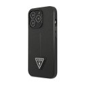 Guess Saffiano Triangle Logo Case - Case for iPhone 14 Pro Max (Black)