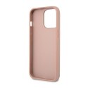 Guess Saffiano Triangle Logo Case - Case for iPhone 14 Pro Max (Pink)