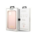 Guess Silicone Logo Plate MagSafe - Case for iPhone 13 Mini (Pink)