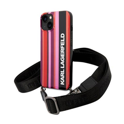 Karl Lagerfeld Color Stripes Strap - Case for iPhone 14 (Pink)