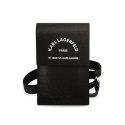 Karl Lagerfeld Embossed RSG Wallet Phone Bag - Bag for smartphone and accessories (Black)