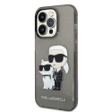 Karl Lagerfeld IML Glitter NFT Karl & Choupette - Case for iPhone 14 Pro Max (Black)