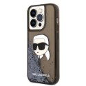 Karl Lagerfeld Liquid Glitter NFT Karl's Head - Case for iPhone 14 Pro (Black)