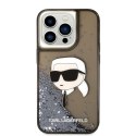 Karl Lagerfeld Liquid Glitter NFT Karl's Head - Case for iPhone 14 Pro (Black)