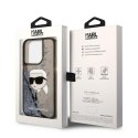 Karl Lagerfeld Liquid Glitter NFT Karl's Head - Case for iPhone 14 Pro (Black)