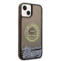 Karl Lagerfeld Liquid Glitter Round RSG Logo Case - Case for iPhone 14 (Black)