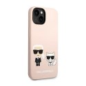 Karl Lagerfeld Liquid Silicone Karl & Choupette MagSafe - Case for iPhone 14 Plus (Pink)