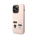 Karl Lagerfeld Liquid Silicone Karl & Choupette MagSafe - Case for iPhone 14 Pro (Pink)