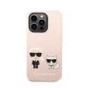 Karl Lagerfeld Liquid Silicone Karl & Choupette MagSafe - Case for iPhone 14 Pro (Pink)