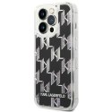 Karl Lagerfeld Monogram Liquid Glitter - Case for iPhone 14 Pro (Black)