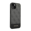Guess 4G Bottom Stripe Metal Logo Collection - Case for iPhone 14 Plus (Grey)
