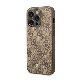 Guess 4G Metal Gold Logo Case iPhone 14 Pro Max (Brown)