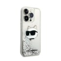 Karl Lagerfeld Liquid Glitter NFT Choupette Head - Case for iPhone 14 Pro Max (Silver)