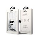 Karl Lagerfeld Liquid Glitter NFT Choupette Head - Case for iPhone 14 Pro Max (Silver)