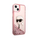 Karl Lagerfeld Liquid Glitter NFT Karl's Head - Case for iPhone 14 Plus (Pink)