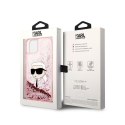 Karl Lagerfeld Liquid Glitter NFT Karl's Head - Case for iPhone 14 Plus (Pink)