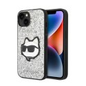 Karl Lagerfeld NFT Glitter Choupette Patch- Case for iPhone 14 (Silver)