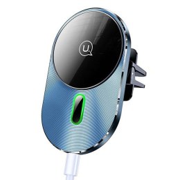 USAMS US-CD170 - Magnetic car holder with 15W wireless charging (Black)