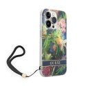 Guess Flower Cord - Case for iPhone 14 Pro (Blue)