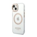 Guess Metal Outline MagSafe - Case for iPhone 14 Plus (Clear)