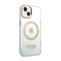 Guess Metal Outline MagSafe - Case for iPhone 14 Plus (Clear)