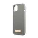 Guess Silicone Logo Plate MagSafe - Case for iPhone 13 Mini (Grey)