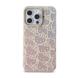 Hello Kitty IML Gradient Electrop Crowded Kitty Head - Case for iPhone 15 Pro Max (pink)