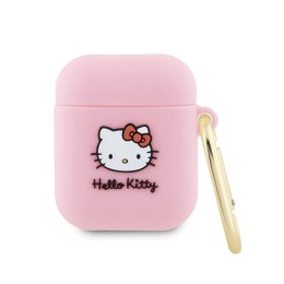 Hello Kitty Silicone 3D Kitty Head - Case for AirPods 1/2 gen (pink)