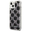 Karl Lagerfeld Monogram Liquid Glitter - Case for iPhone 14 (Black)