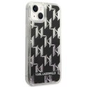 Karl Lagerfeld Monogram Liquid Glitter - Case for iPhone 14 (Black)