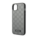 Karl Lagerfeld Saffiano Mono Metal Logo - Case for iPhone 14 Plus (Gray)