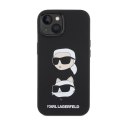 Karl Lagerfeld Silicone Karl & Choupette Heads - iPhone 15 Plus Case (Black)