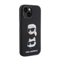 Karl Lagerfeld Silicone Karl & Choupette Heads - iPhone 15 Plus Case (Black)