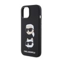 Karl Lagerfeld Silicone Karl & Choupette Heads - iPhone 15 Plus Case (Black)