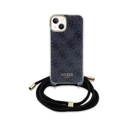 Guess Crossbody Cord 4G Print - iPhone 15 Case (Black)