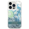 Guess Liquid Glitter Flower - Case for iPhone 14 Pro Max (Green)
