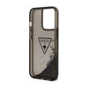 Guess Liquid Glitter Triangle Logo Case - Case for iPhone 14 Pro Max (Black)