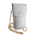 Hello Kitty Leather Metal Logo Chain - Phone crossbody bag (silver)